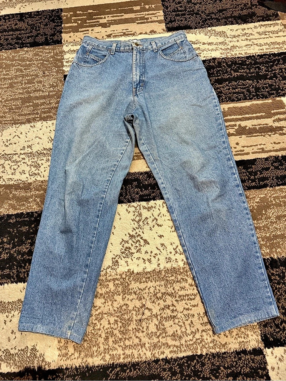 vintage french dressing high waist Women's denim mom Jeans